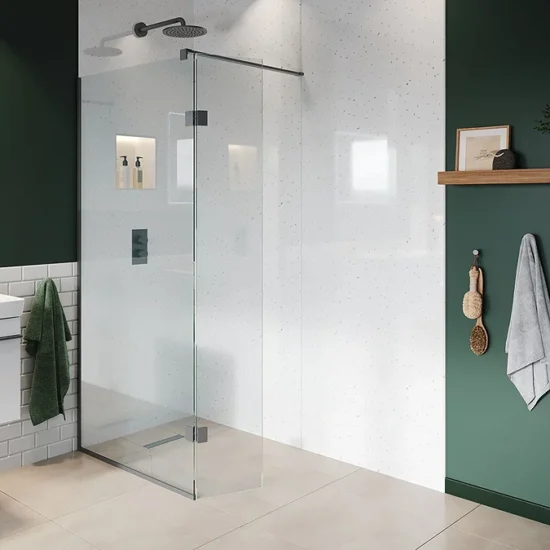 Zest Aspen White Spark Shower Panel 1m