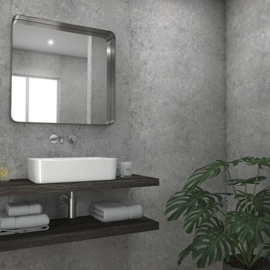 Zest Portland Grey Stone Effect Shower Panel