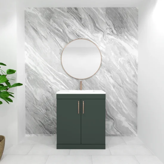 1m Zest Storm Grey Marble Shower Panel