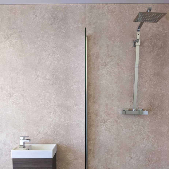 Zest York Beige Stone Effect Shower Panels